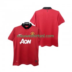 Manchester United Heren Shirt met Bedrukking 2013 2014 Retro Thuis Korte Mouw