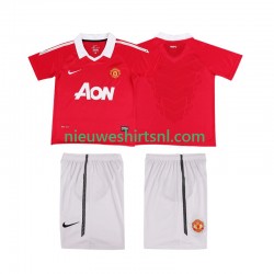Manchester United Kind Shirt met Bedrukking Retro Thuis 2011 2010 Korte Mouw