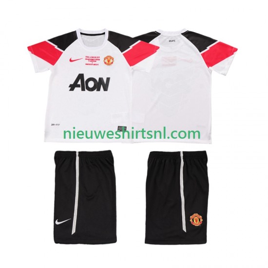 Manchester United Kind Shirt met Bedrukking Champions League 2012 Retro Derde 2011 Korte Mouw