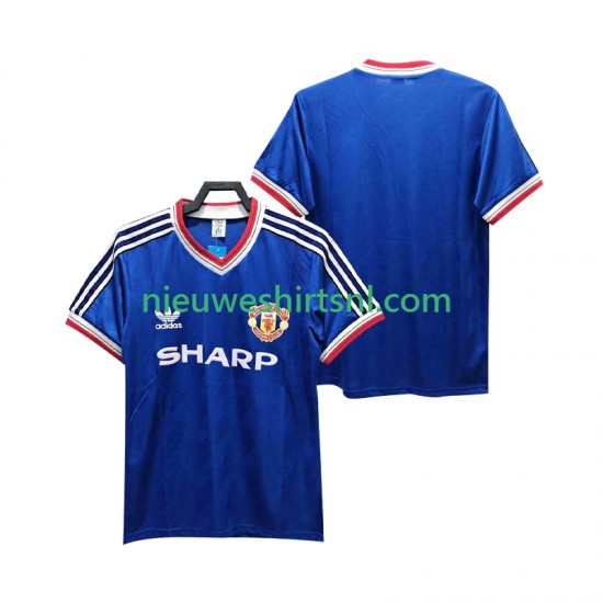 Manchester United Heren Shirt met Bedrukking 1986 1988 Retro Derde Korte Mouw