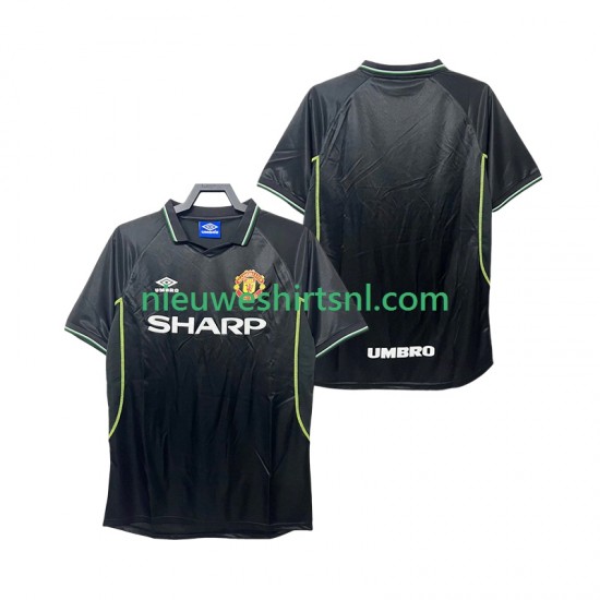 Manchester United Heren Shirt met Bedrukking 1998 Retro Derde 1999 Korte Mouw