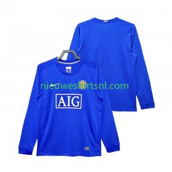 Manchester United Heren Shirt met Bedrukking 2009 Retro Derde 2008 Lange Mouw