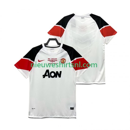 Manchester United Heren Shirt met Bedrukking Champions League 2012 Retro Derde 2011 Korte Mouw