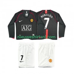 Manchester United Kind Shirt met Bedrukking Ronaldo 7 2007 Retro Uit 2008 Lange Mouw