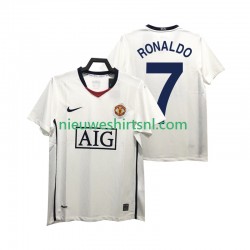 Manchester United Heren Shirt met Bedrukking Ronaldo 7 Premier League 2009 Retro Uit 2008 Korte Mouw