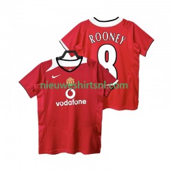 Manchester United Heren Shirt met Bedrukking Rooney 8 2005 Retro Thuis 2006 Korte Mouw