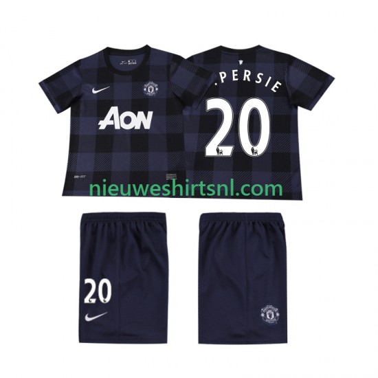 Manchester United Kind Shirt met Bedrukking V PERSIE 20 2013 2014 Retro Uit Korte Mouw