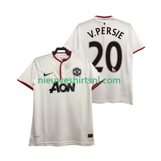 Manchester United Heren Shirt met Bedrukking V PERSIE 20 2013 2014 Retro Derde Korte Mouw