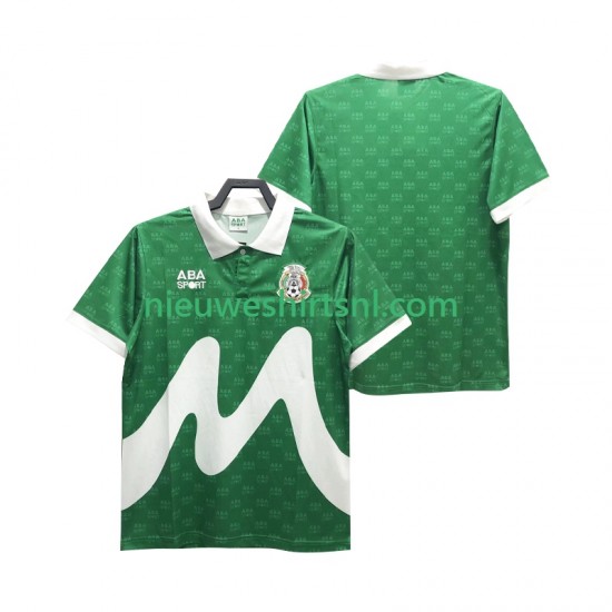 Mexico Heren Shirt met Bedrukking 1995 Retro Thuis Korte Mouw