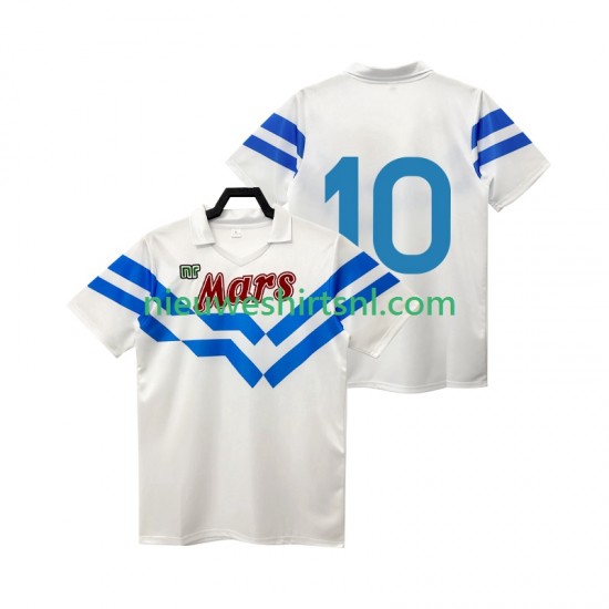 Napoli Heren Shirt met Bedrukking 10 1988 1989 Retro Uit Korte Mouw