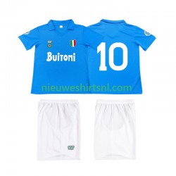 Napoli Kind Shirt met Bedrukking 10 1987 1988 Retro Thuis Korte Mouw