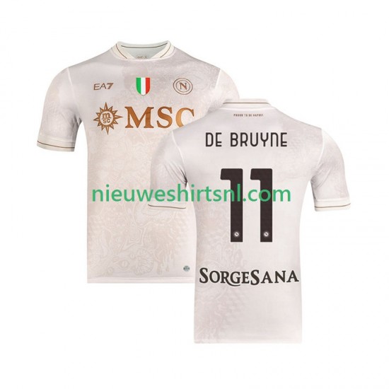 Napoli Heren Shirt met Bedrukking Kevin De Bruyne 11 Uit 2025-2026 Korte Mouw