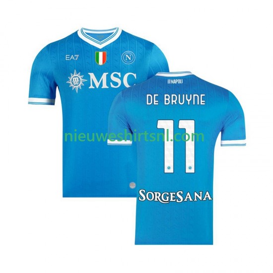 Napoli Heren Shirt met Bedrukking Kevin De Bruyne 11 Thuis 2025-2026 Korte Mouw