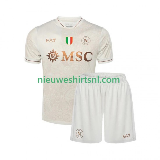 Napoli Kind Shirt met Bedrukking Uit 2025-2026 Korte Mouw