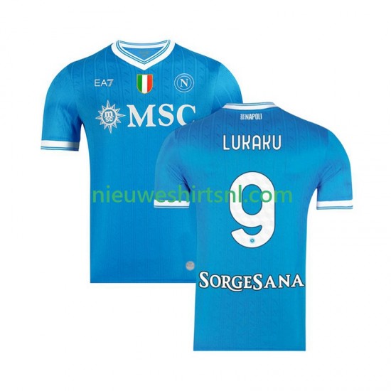 Napoli Heren Shirt met Bedrukking Romelu Lukaku 9 Thuis 2025-2026 Korte Mouw