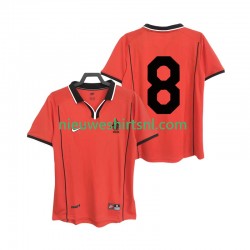 Nederland Heren Shirt met Bedrukking 8 1998 Retro Thuis Korte Mouw