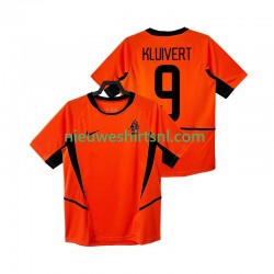 Nederland Heren Shirt met Bedrukking KLUIVERT 9 Retro Thuis 2002 Korte Mouw