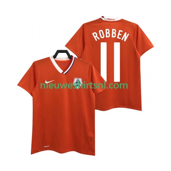 Nederland Heren Shirt met Bedrukking ROBBEN 11 Retro Thuis 2008 Korte Mouw