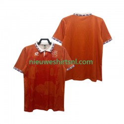 Nederland Heren Shirt met Bedrukking 1996 Retro Thuis Korte Mouw
