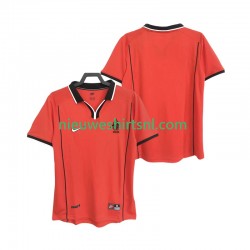 Nederland Heren Shirt met Bedrukking 1998 Retro Thuis Korte Mouw