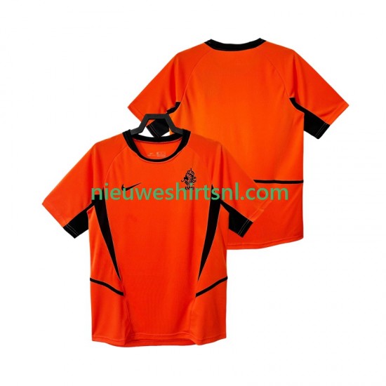 Nederland Heren Shirt met Bedrukking Retro Thuis 2002 Korte Mouw