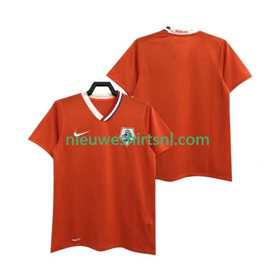 Nederland Heren Shirt met Bedrukking Retro Thuis 2008 Korte Mouw