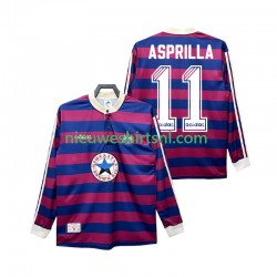 Newcastle United Heren Shirt met Bedrukking ASPRILLA 11 1995 1997 Retro Uit Lange Mouw