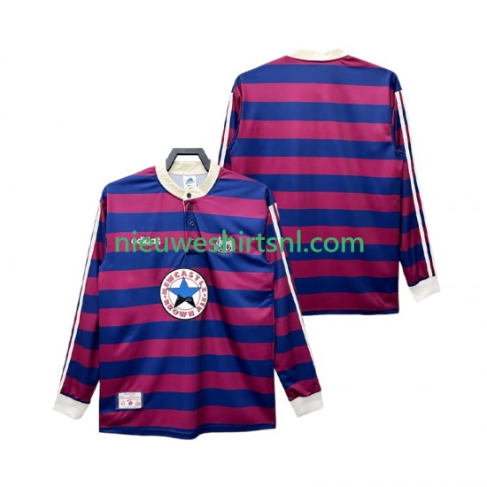 Newcastle United Heren Shirt met Bedrukking 1995 1997 Retro Uit Lange Mouw