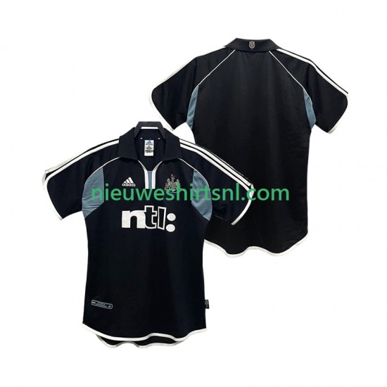 Newcastle United Heren Shirt met Bedrukking 2000 2001 Retro Uit Korte Mouw