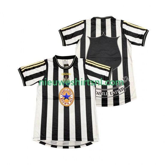 Newcastle United Heren Shirt met Bedrukking 1997 Retro Thuis 1999 Korte Mouw