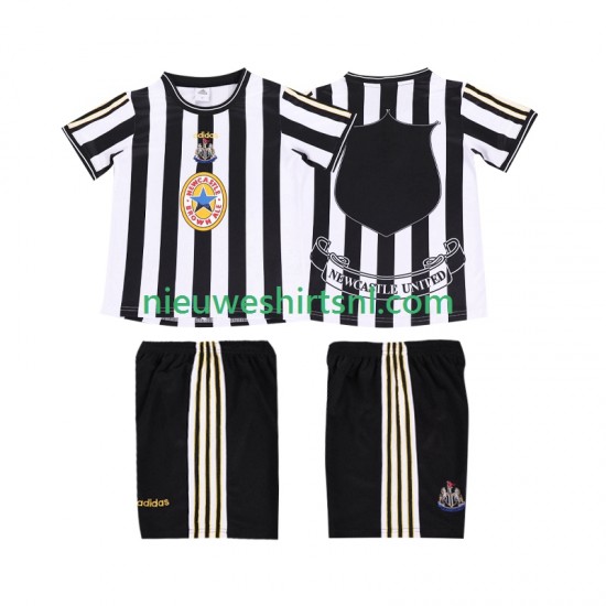 Newcastle United Kind Shirt met Bedrukking 1997 Retro Thuis 1999 Korte Mouw