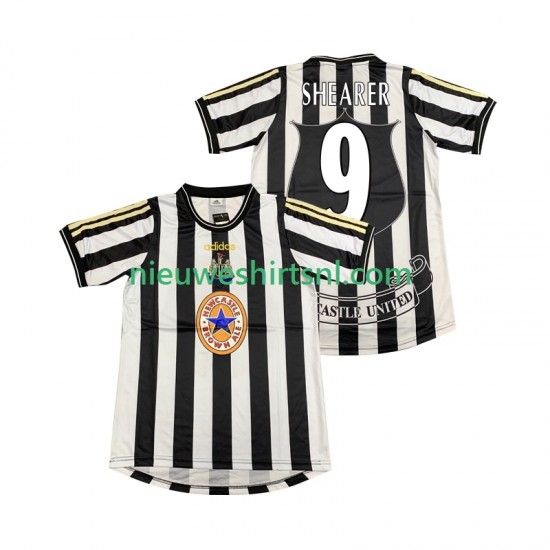 Newcastle United Heren Shirt met Bedrukking SHEARER 9 1997 Retro Thuis 1999 Korte Mouw