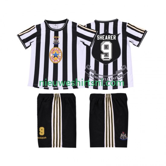 Newcastle United Kind Shirt met Bedrukking SHEARER 9 1997 Retro Thuis 1999 Korte Mouw
