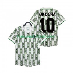Nigeria Heren Shirt met Bedrukking OKOCHA 10 Retro Uit 1994 Korte Mouw