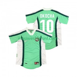 Nigeria Heren Shirt met Bedrukking OKOCHA 10 1998 Retro Thuis Korte Mouw