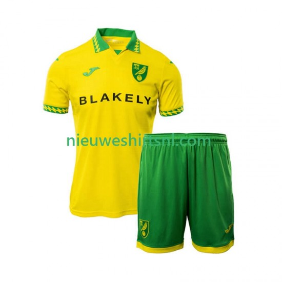 Norwich City Kind Shirt met Bedrukking Thuis 2025-2026 Korte Mouw