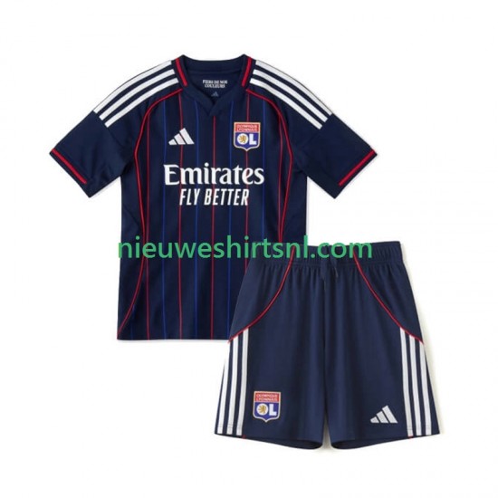 Olympique Lyonnais Kind Shirt met Bedrukking Uit 2025-2026 Korte Mouw
