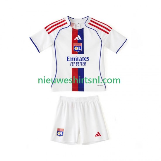 Olympique Lyonnais Kind Shirt met Bedrukking Thuis 2025-2026 Korte Mouw