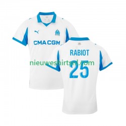 Olympique Marseille Heren Shirt met Bedrukking Adrien Rabiot 25 Thuis 2025-2026 Korte Mouw