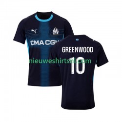 Olympique Marseille Heren Shirt met Bedrukking Mason Greenwood 10 Uit 2025-2026 Korte Mouw