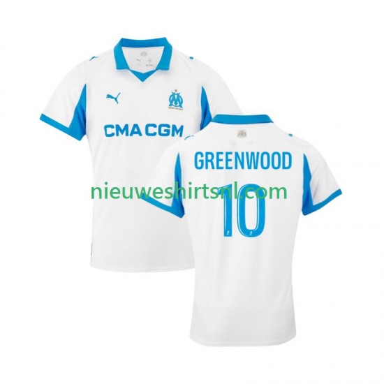Olympique Marseille Heren Shirt met Bedrukking Mason Greenwood 10 Thuis 2025-2026 Korte Mouw