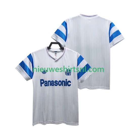 Olympique Marseille Heren Shirt met Bedrukking 1990 Retro Thuis Korte Mouw