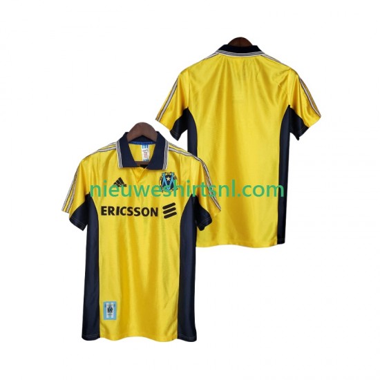 Olympique Marseille Heren Shirt met Bedrukking 1998 Retro Derde 1999 Korte Mouw