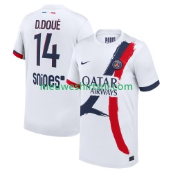 Paris Saint-Germain Heren Shirt met Bedrukking Desire Doue 14 Uit 2025-2026 Korte Mouw