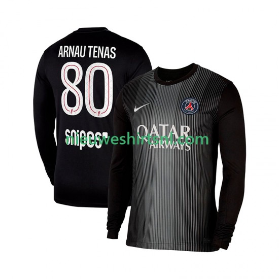 Paris Saint-Germain Heren Shirt met Bedrukking Doelman Arnau Tenas 80 Thuis 2025-2026 Lange Mouw