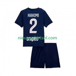 Paris Saint-Germain Kind Shirt met Bedrukking Hakimi 2 Thuis 2025-2026 Korte Mouw