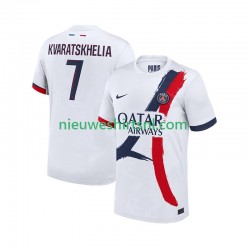 Paris Saint-Germain Heren Shirt met Bedrukking Khvicha Kvaratskhelia 7 Uit 2025-2026 Korte Mouw