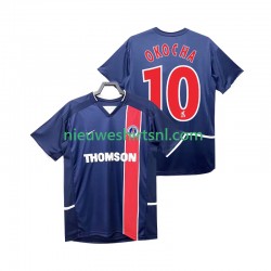 Paris Saint-Germain Heren Shirt met Bedrukking OKOCHA 10 2003 Retro Thuis 2002 Korte Mouw