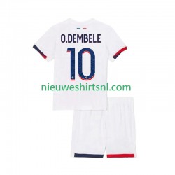 Paris Saint-Germain Kind Shirt met Bedrukking Ousmane Dembele 10 Uit 2025-2026 Korte Mouw