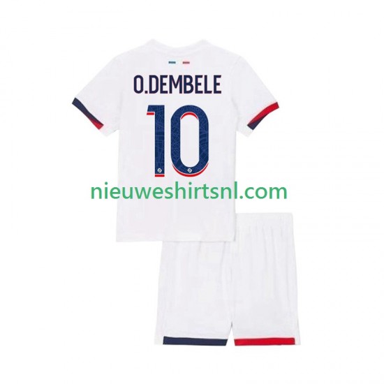 Paris Saint-Germain Kind Shirt met Bedrukking Ousmane Dembele 10 Uit 2025-2026 Korte Mouw